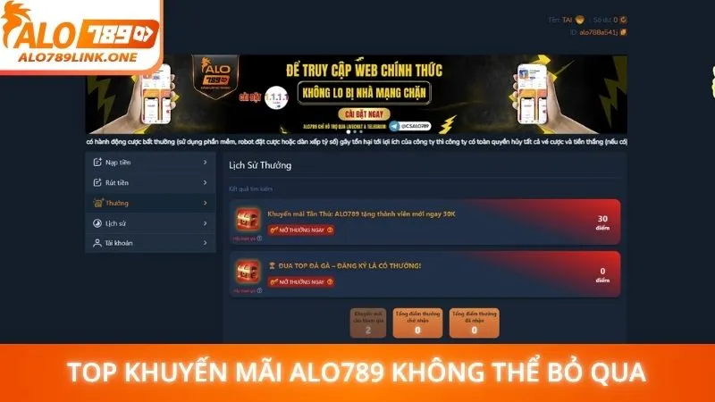 Top khuyến mãi Alo789 không thể bỏ qua